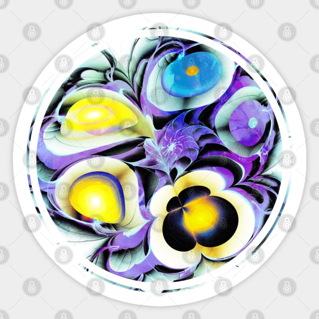 Viola Tricolor Sticker by Anastasiya Malakhova